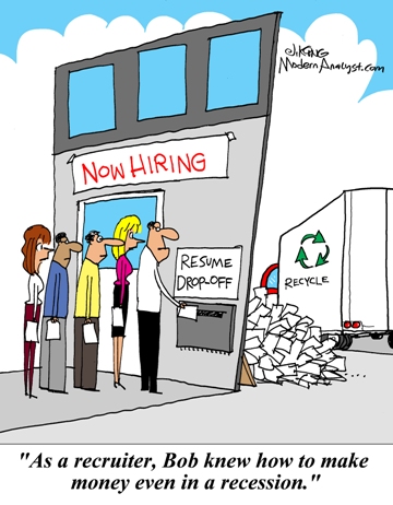 Humor - Cartoon: Be creative - especially in a tough economy...